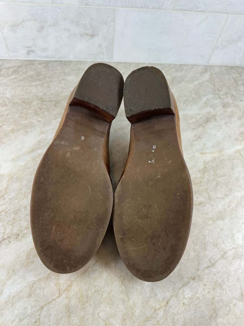 Jeffrey Campbell Ibiza Last Brown Leather Brogue Oxford Block Heels Size 8 - Picture 7 of 16
